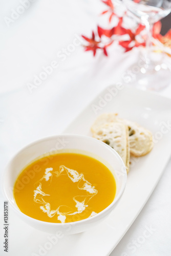 pumpkin cream soup © Maksim Shebeko