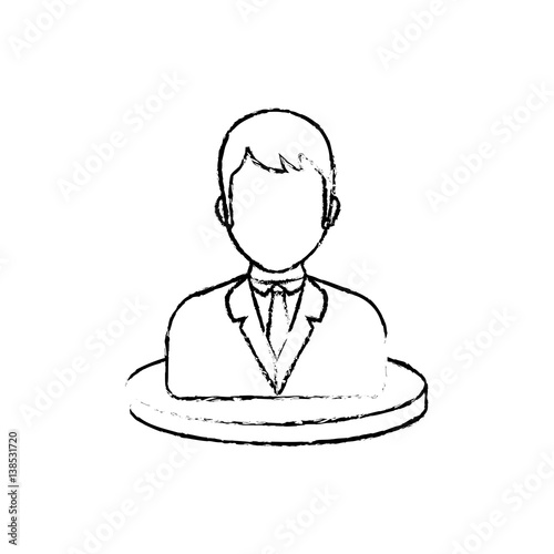 Businessman executive profile icon vector illustration graphic design