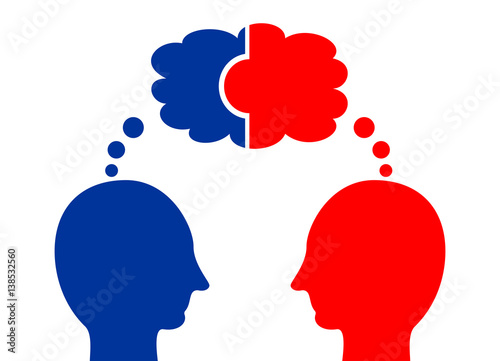 Wallpaper Mural Exchange an idea. Discussion or communication concept. Brainstorming concept. Torontodigital.ca