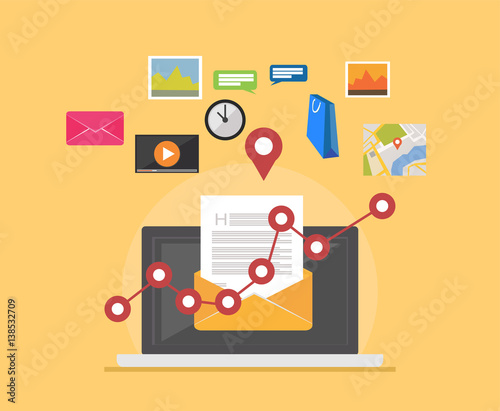 Email marketing. Social media. Advertisement