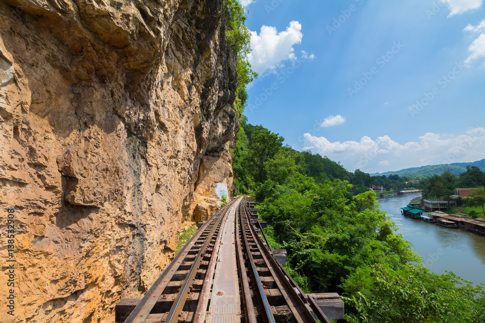Death railway along The River Kwai at Kanchanaburi, Thailand