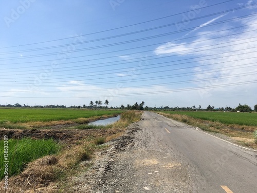 asphalt road in country Thailand