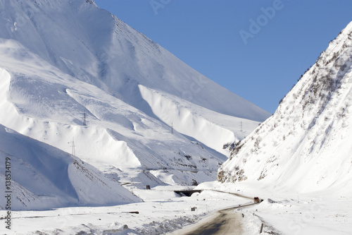 Mountain road in winter © Elena