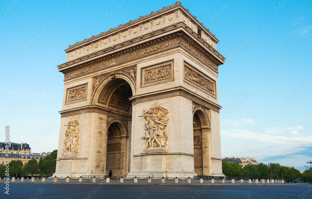 Fototapeta premium The famous Triumphal Arch , Paris, France.
