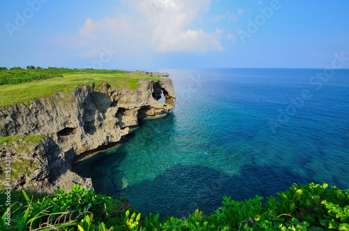 沖縄の海　万座毛