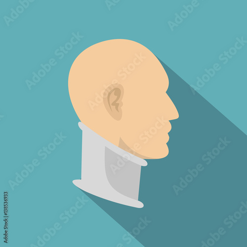 Cervical collar icon, flat style