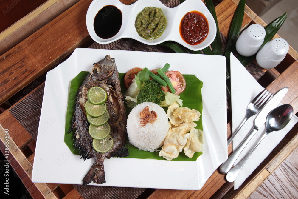 Asian fish seafood Restaurant menu Stock Photo | Adobe Stock