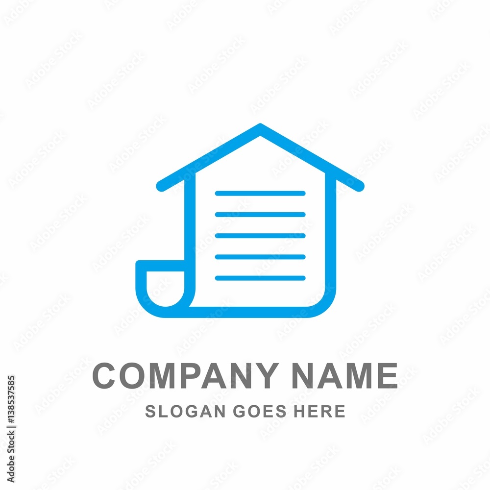 Paper Note House Shape Architecture Interior Construction Real Estate Business Company Stock Vector Logo Design Template Paper Note House Shape Architecture Interior Construction Real Estate Business Company Stock Vector Logo Design Template
