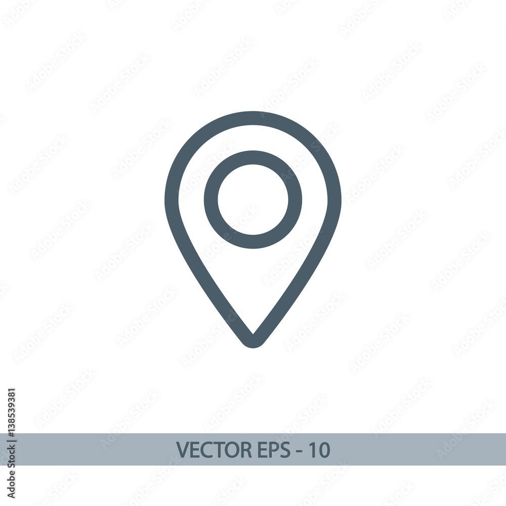 Map pointer flat icon, vector illustration. Flat design style Map pointer flat icon, vector illustration. Flat design style