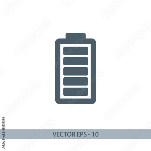 Battery load  icon, vector illustration. Flat design style