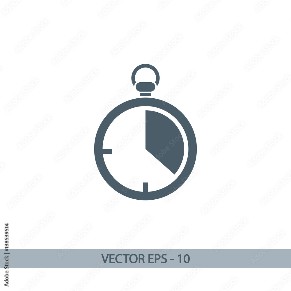 stopwatch icon, vector illustration. Flat design style stopwatch icon, vector illustration. Flat design style