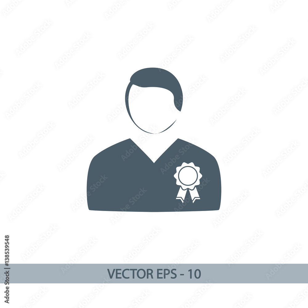 leader icon, vector illustration. Flat design style leader icon, vector illustration. Flat design style