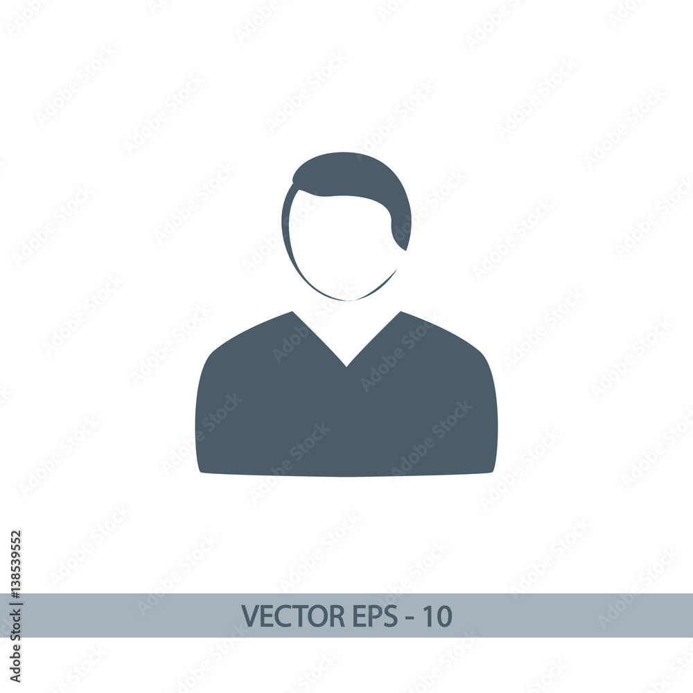 man icon, vector illustration. Flat design style man icon, vector illustration. Flat design style