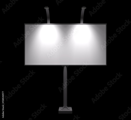 Blank billboard night view mock-up