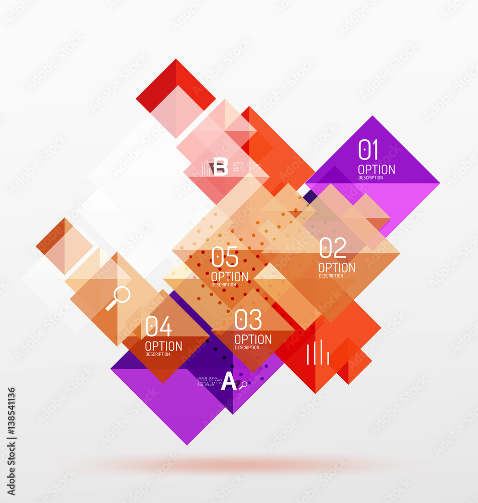 Repetition of overlapping color squares Repetition of overlapping color squares
