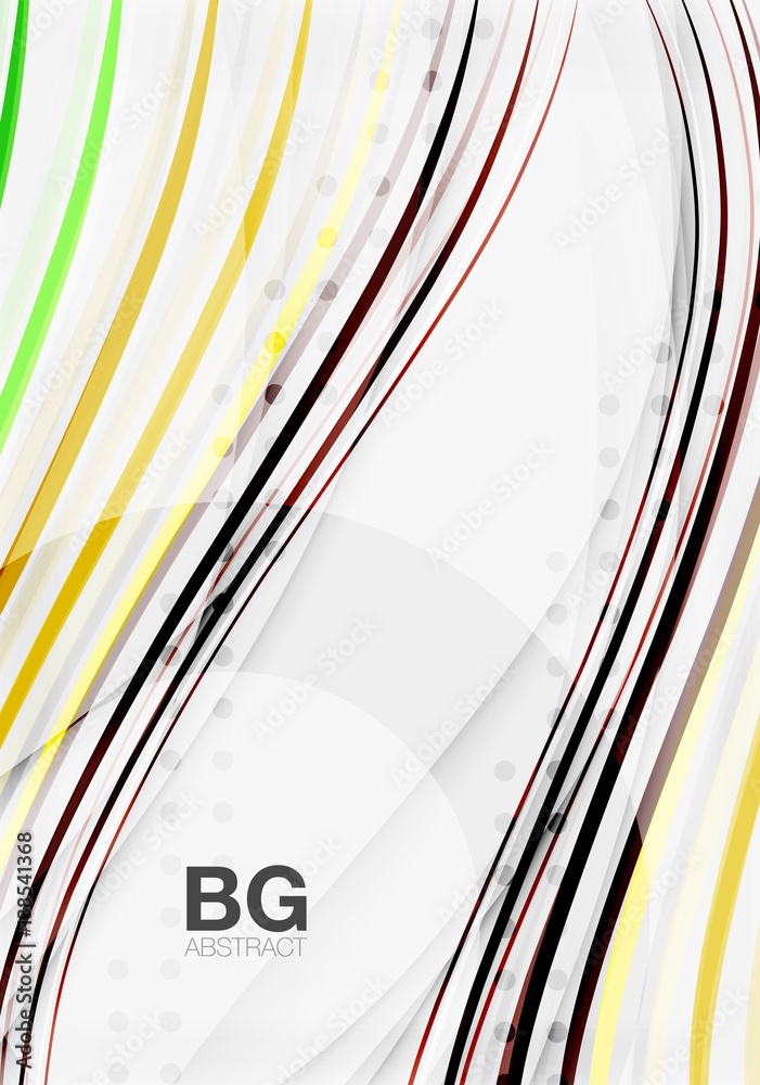 Fototapeta premium Colorful vector stripes on grey