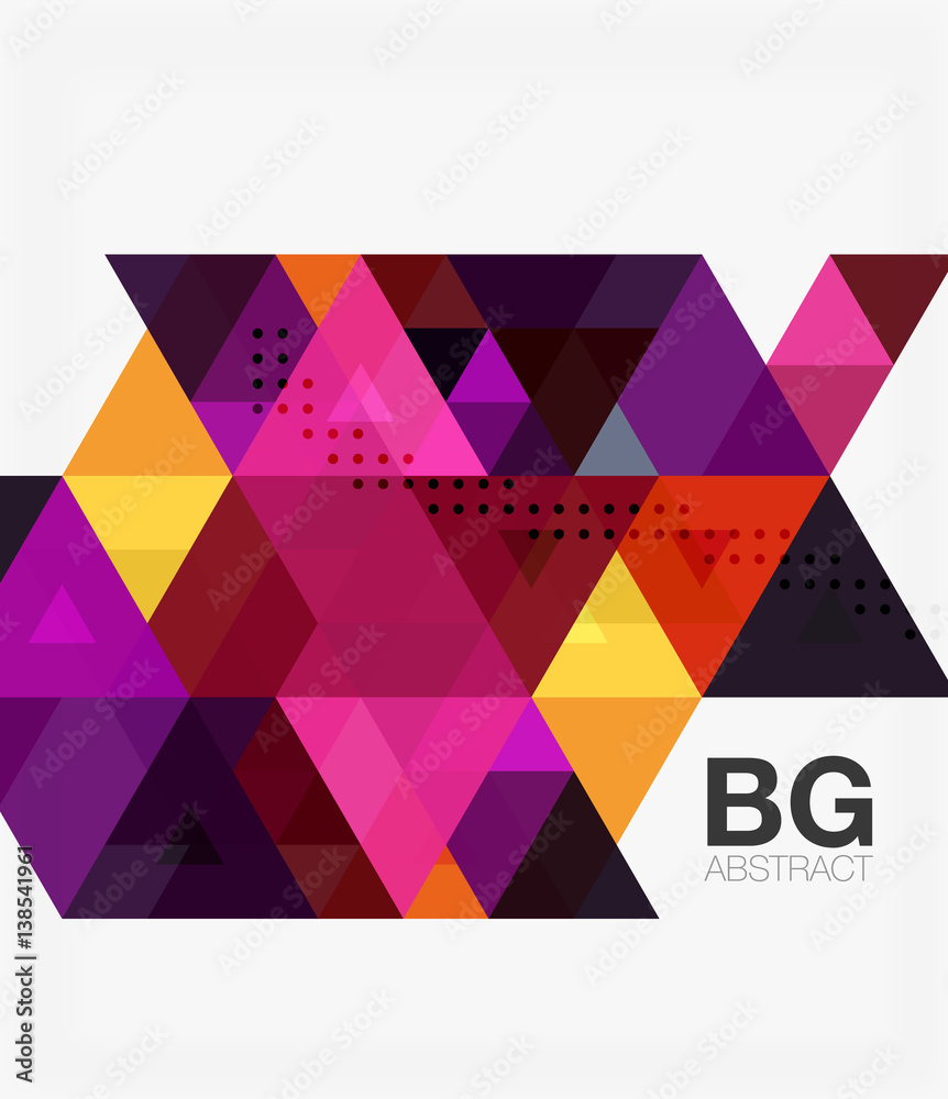 Triangle modern mosaic geometric template Triangle modern mosaic geometric template