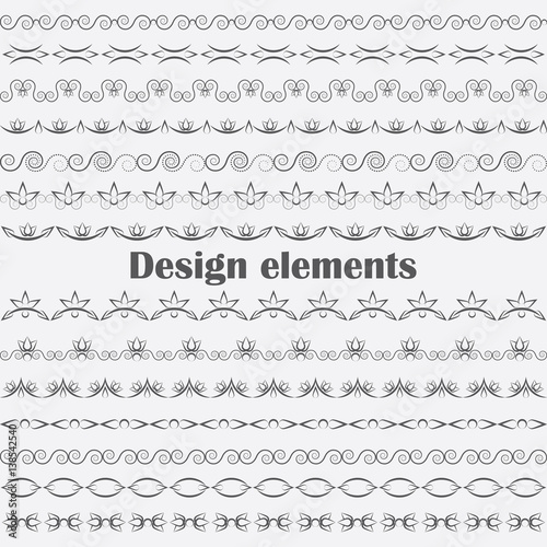 Collection of vector dividers