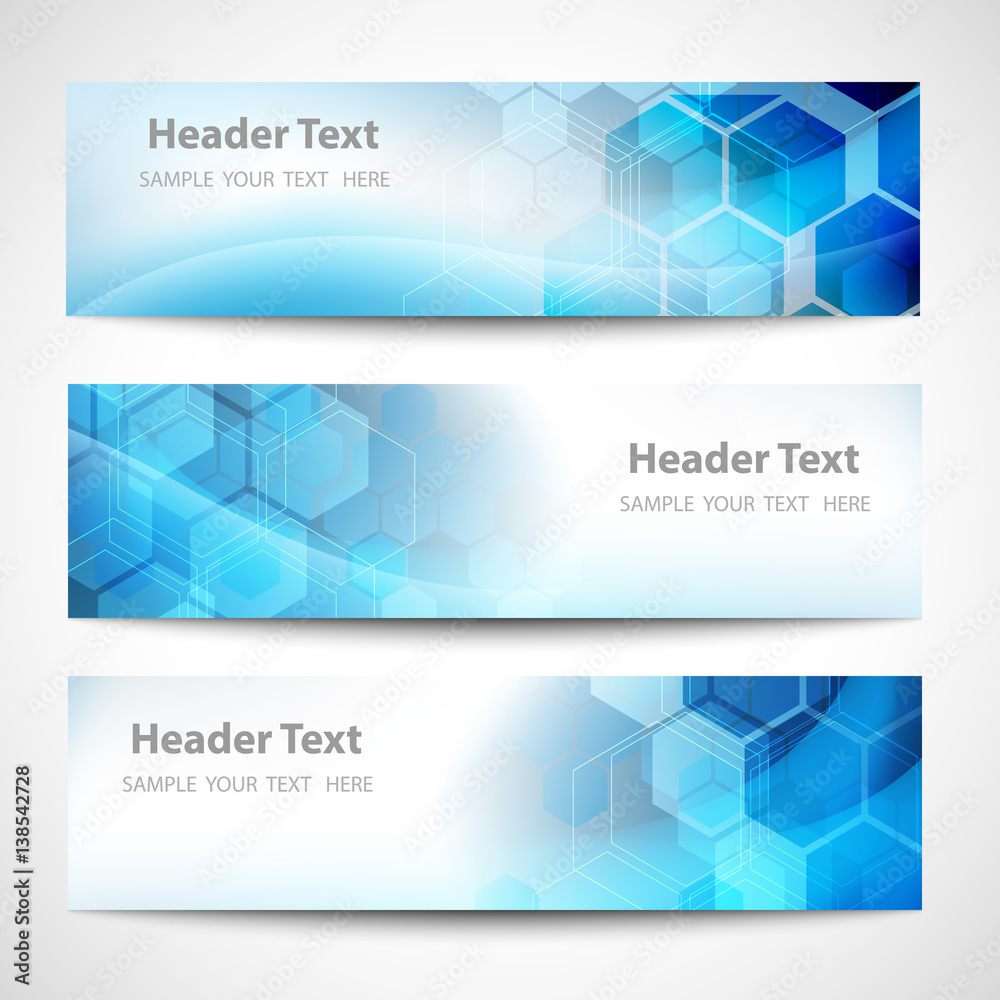 Vector Banner Abstract geometric background. Template brochure design. Blue hexagon shape Vector Banner Abstract geometric background. Template brochure design. Blue hexagon shape