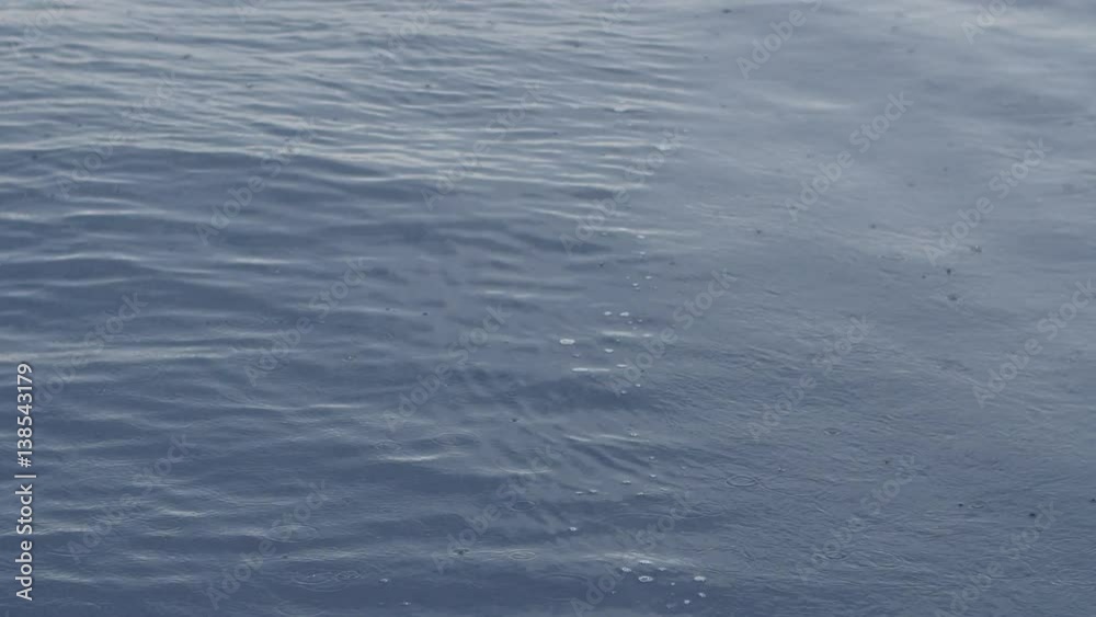 Rain on water. Yachts and boats of regatta. Beautiful tourism. Adventures in the ocean on background coast where river Krka flows into Adriatic Sea in Europe.