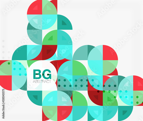 Vector geometric circle abstract background