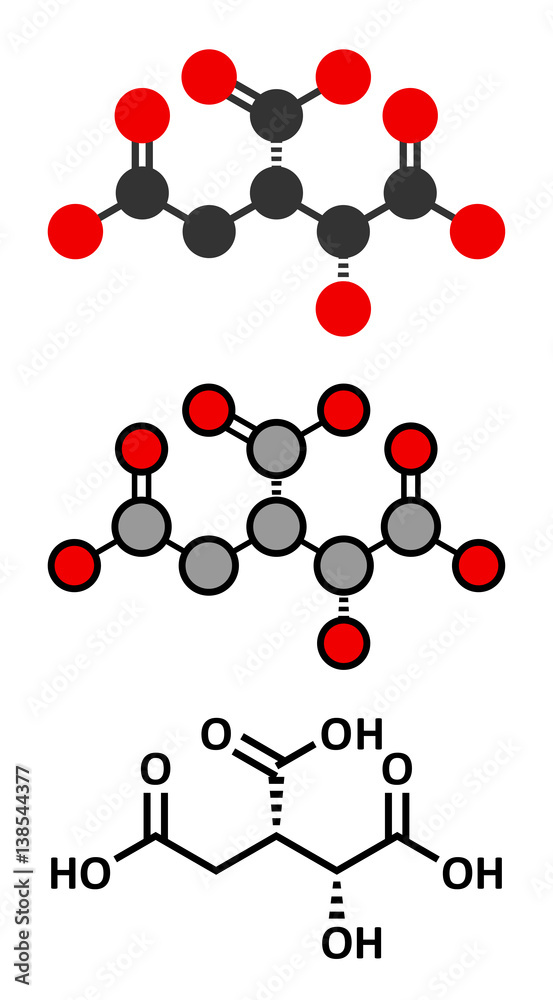 Isocitric acid molecule.