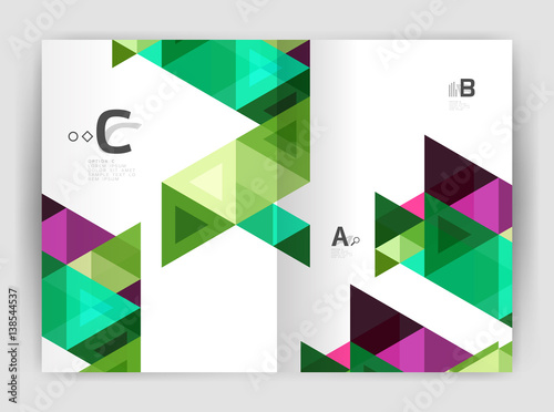 Modern business brochure or leaflet print cover template