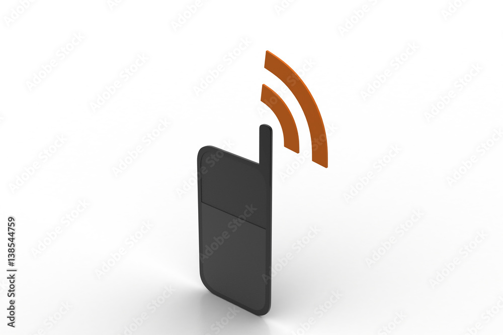 Smart phone with internet icon Smart phone with internet icon