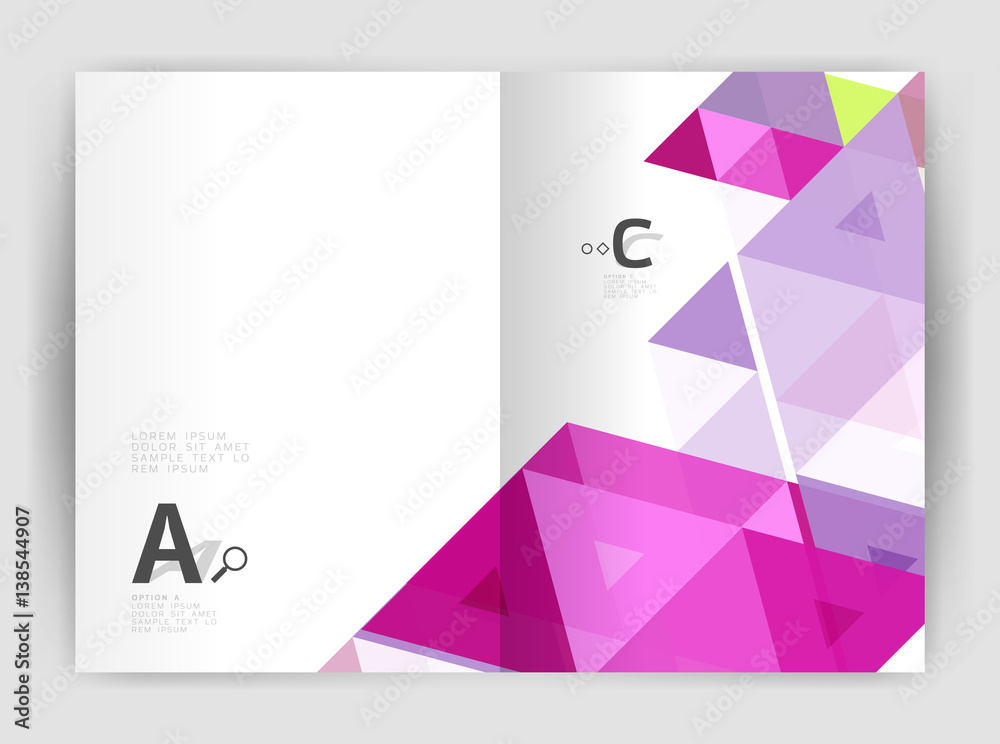 Mosaic triangle annual report template