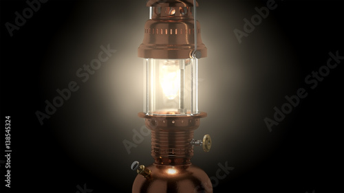 High res 3d kerosene lamp