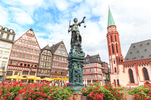 old town square romerberg with Justitia statue photo