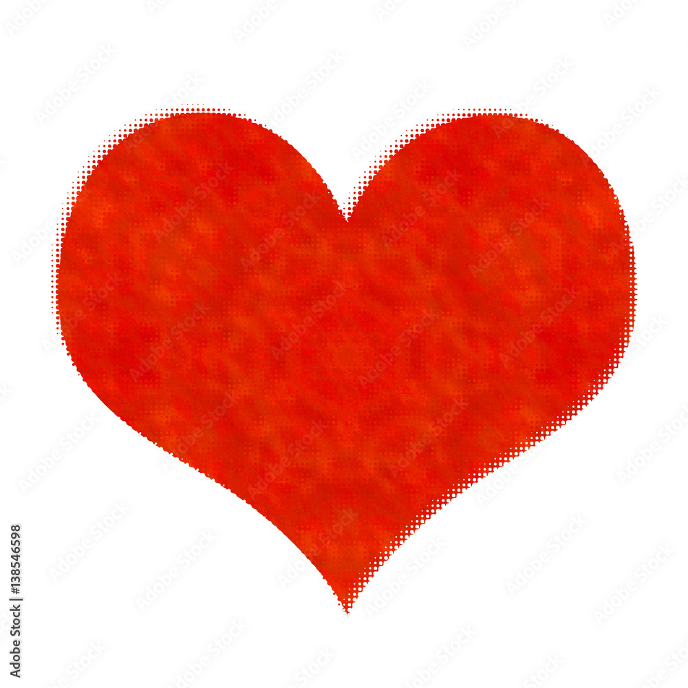 Abstract love heart symbol isolated