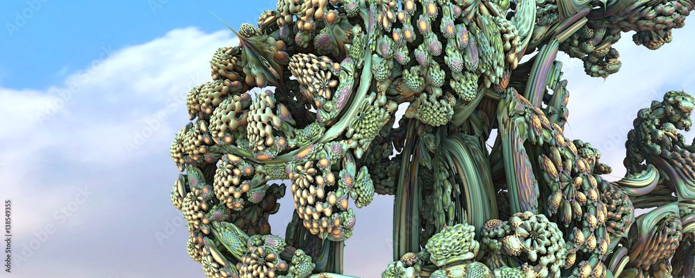 Fototapeta premium 3D illustration artwork of virtual scenery