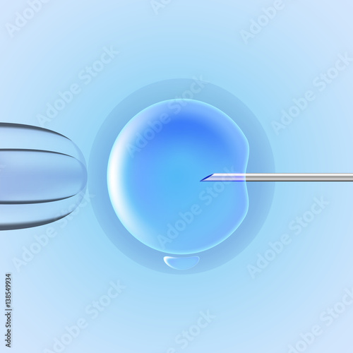 Artificial insemination, ivf concept, vector human cell