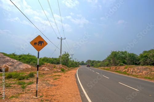 Elephant warning sign