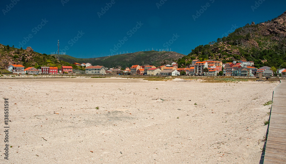 Typical old fishing village in Galicia
