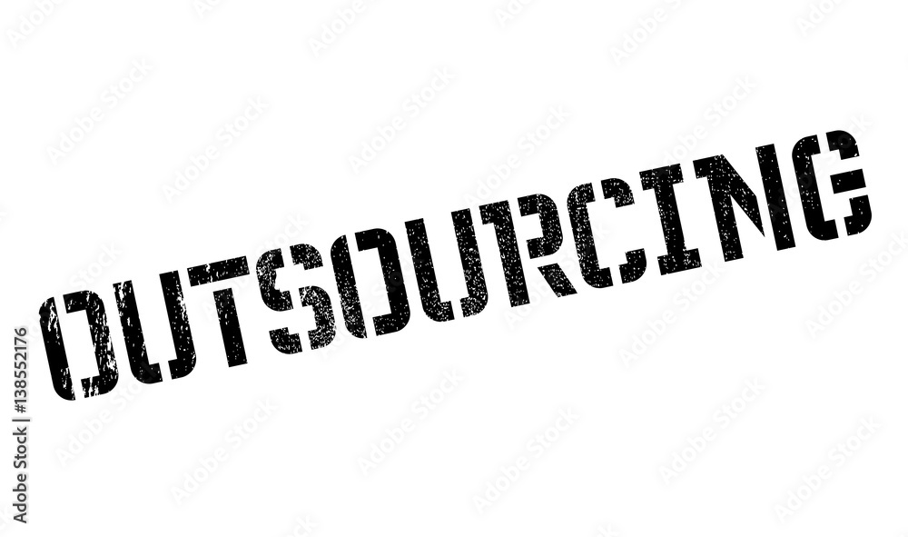 Outsourcing rubber stamp. Grunge design with dust scratches. Effects can be easily removed for a clean, crisp look. Color is easily changed. Outsourcing rubber stamp. Grunge design with dust scratches. Effects can be easily removed for a clean, crisp look. Color is easily changed.