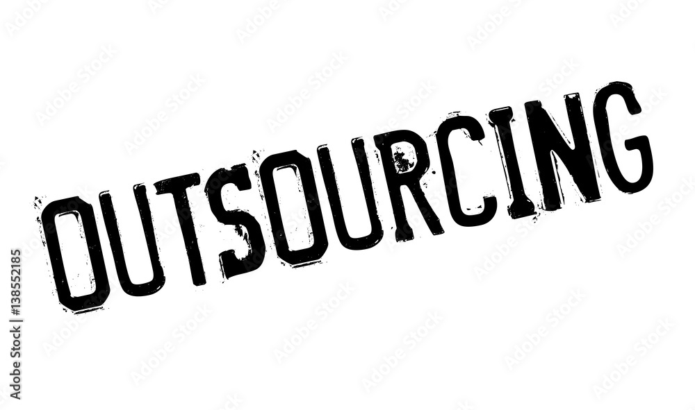 Outsourcing rubber stamp. Grunge design with dust scratches. Effects can be easily removed for a clean, crisp look. Color is easily changed. Outsourcing rubber stamp. Grunge design with dust scratches. Effects can be easily removed for a clean, crisp look. Color is easily changed.