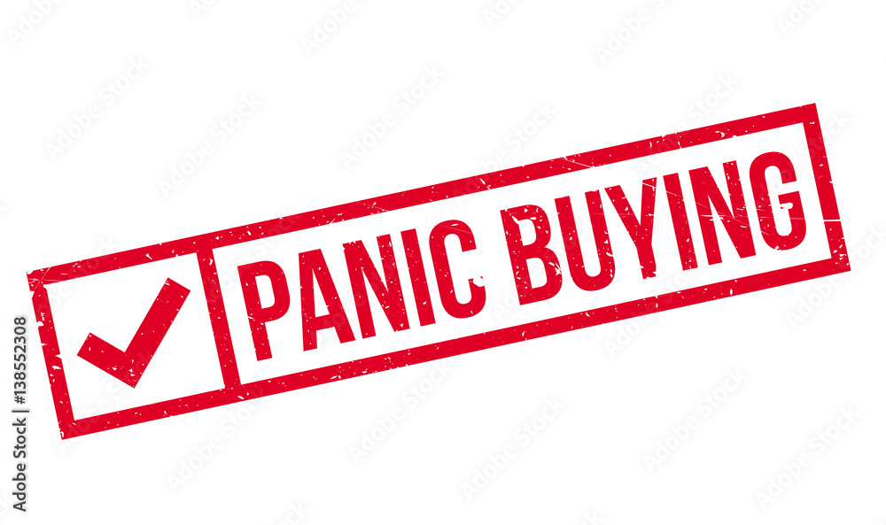 Panic Buying rubber stamp. Grunge design with dust scratches. Effects can be easily removed for a clean, crisp look. Color is easily changed. Panic Buying rubber stamp. Grunge design with dust scratches. Effects can be easily removed for a clean, crisp look. Color is easily changed.