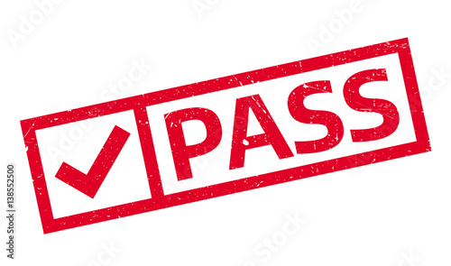 Pass rubber stamp. Grunge design with dust scratches. Effects can be easily removed for a clean, crisp look. Color is easily changed.