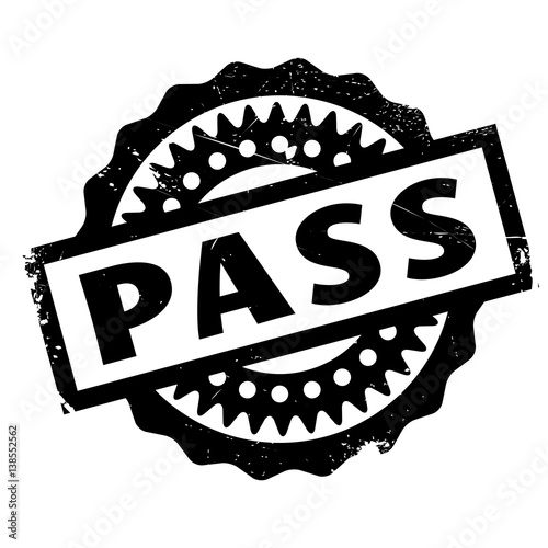Pass rubber stamp. Grunge design with dust scratches. Effects can be easily removed for a clean, crisp look. Color is easily changed.