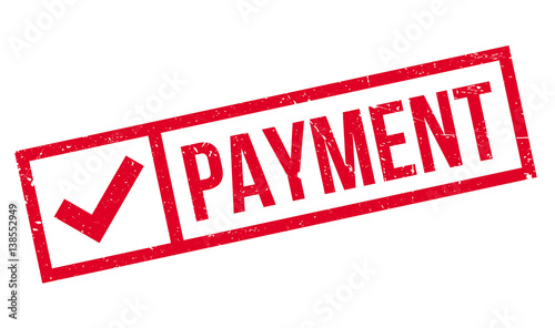 Payment rubber stamp. Grunge design with dust scratches. Effects can be easily removed for a clean, crisp look. Color is easily changed.
