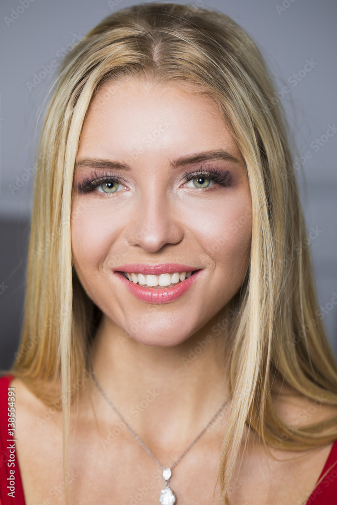 Portrait close up of young beautiful brunette woman Portrait close up of young beautiful brunette woman