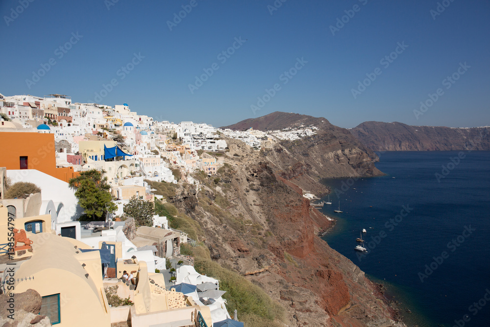 Scenic view of the town of Oia, Santorini, Greece