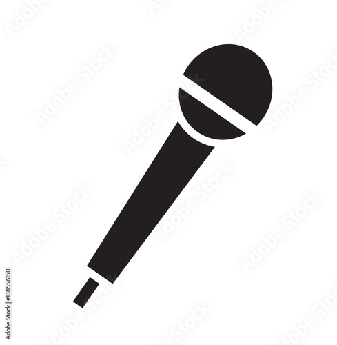 Microphone icon vector isolated in white background.