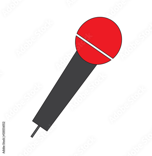 Microphone icon vector isolated in white background.