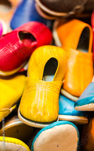 Multi vibrant colours ofvMarrakesh represented in handmade kids shoes
