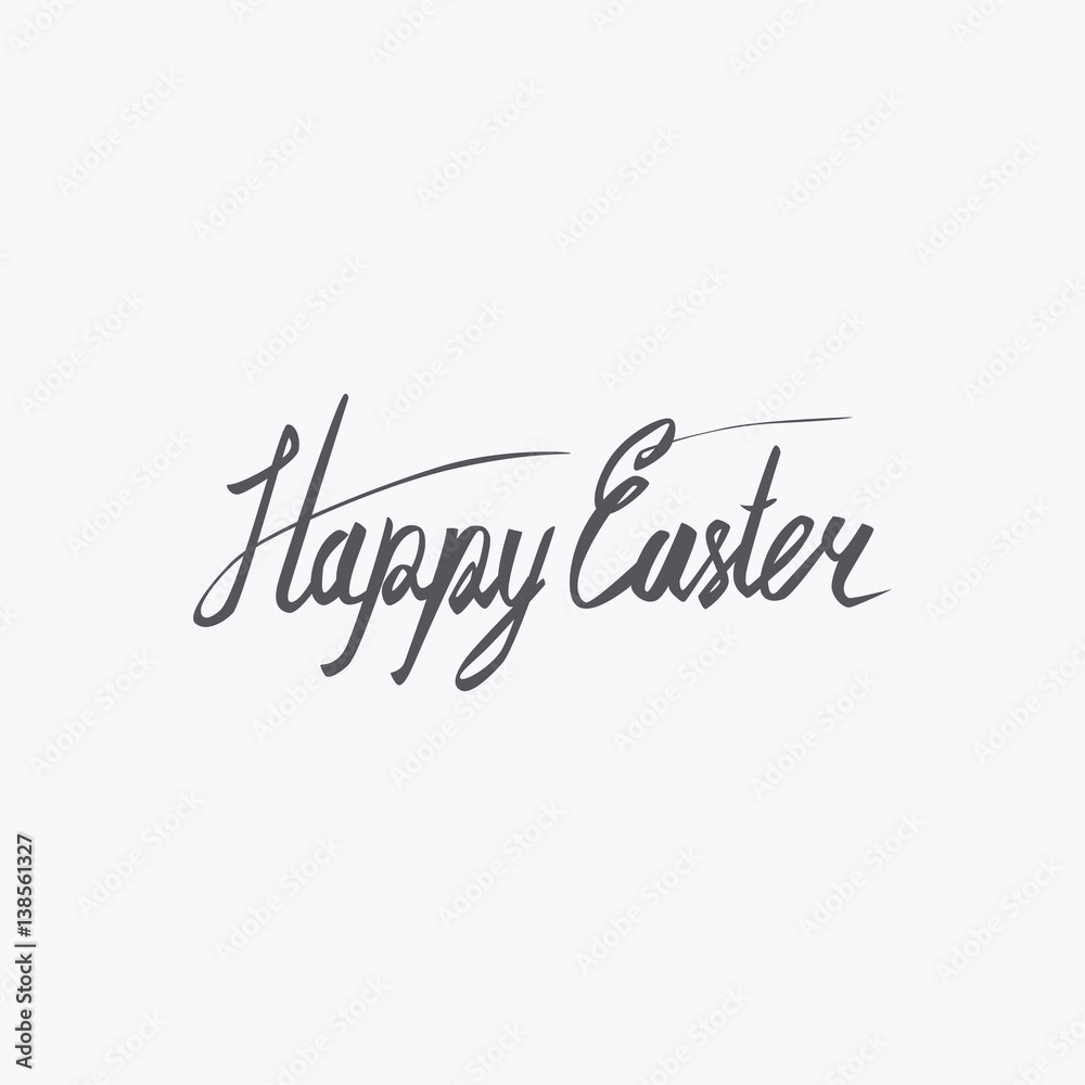 Fototapeta premium Vector eps hand lettering words Happy easter calligraphy