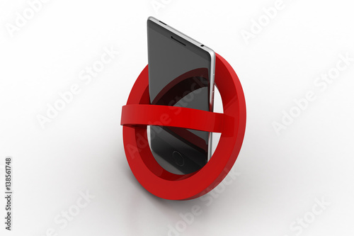 Smart phone prohibition concept