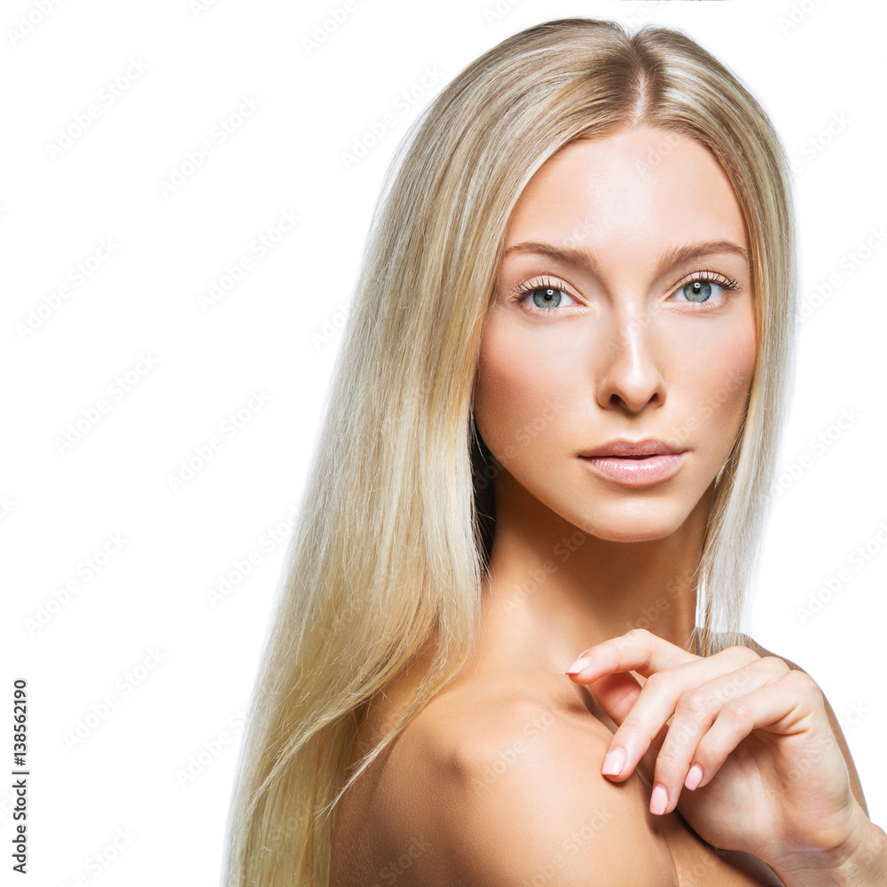 Beautiful blonde girl with natural make-up Beautiful blonde girl with natural make-up